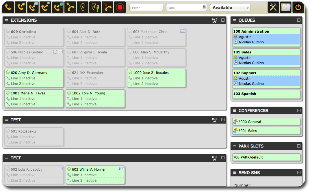 Asternic Call Center Distribution Report Screenshot 